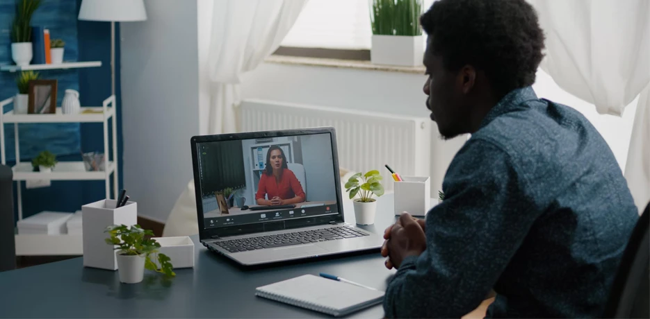 Senior Patient On A Video Call With A Care Provider